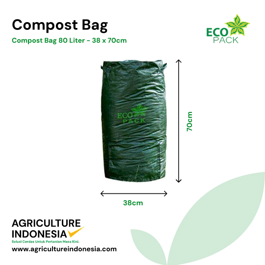 Compost Bag 80 Liter 38x70cm HDPE