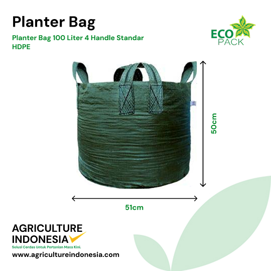 Planter Bag 100 Liter 4 handle Standar HDPE