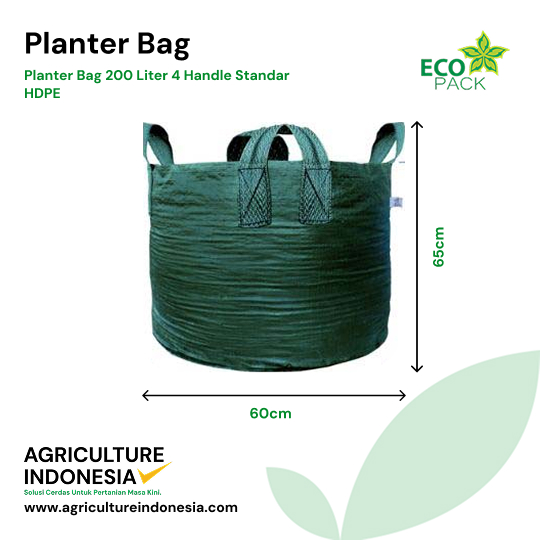 Planter Bag 200 Liter 4 handle Standar HDPE