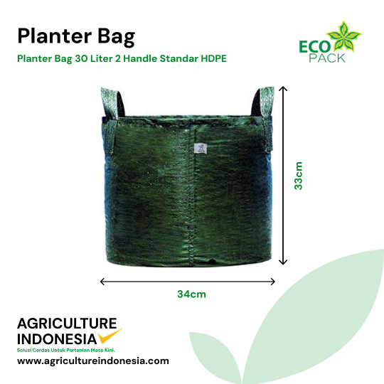 Planter Bag 30 Liter 2 handle Standar HDPE