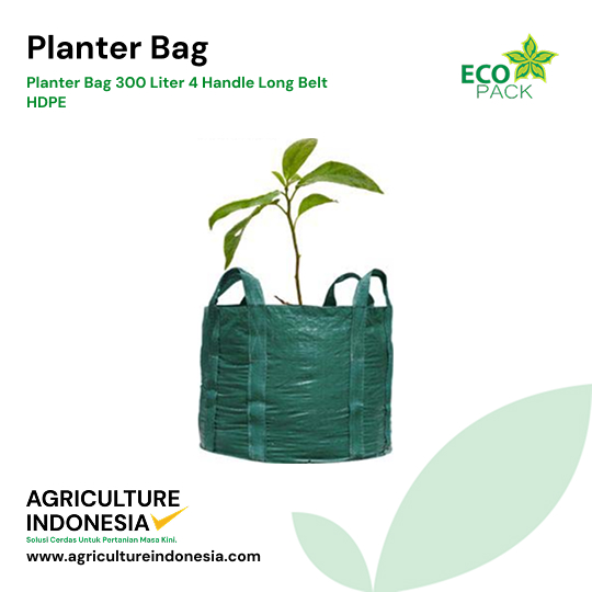 Planter Bag 300 Liter 4 handle Long Belt HDPE - Usage Example