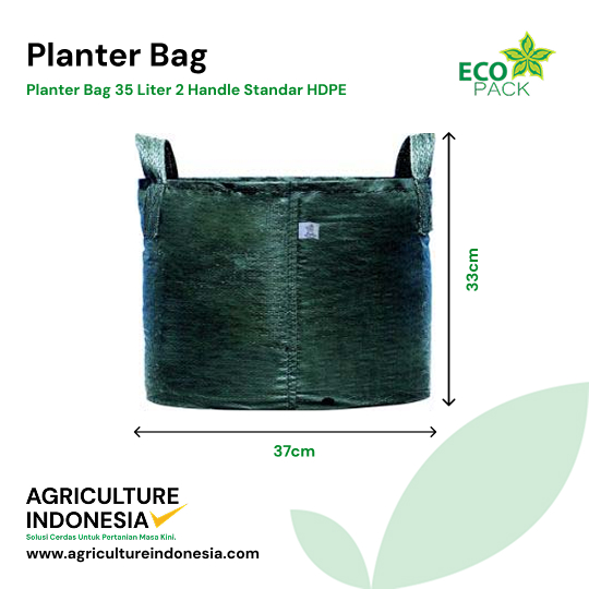 Planter Bag 35 Liter 2 handle Standar HDPE