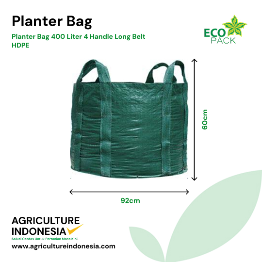 Planter Bag 400 Liter 4 handle Long Belt HDPE