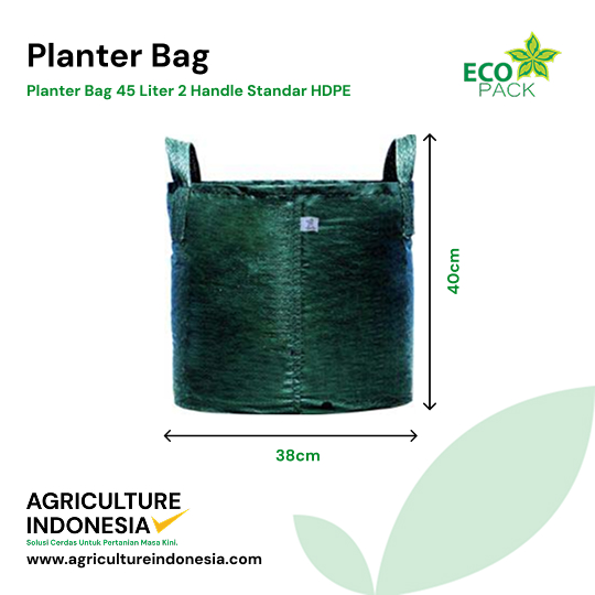 Planter Bag 45 Liter 2 handle Standar HDPE