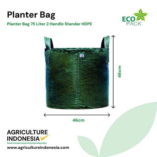 Planter Bag 75 Liter 2 handle Standar HDPE