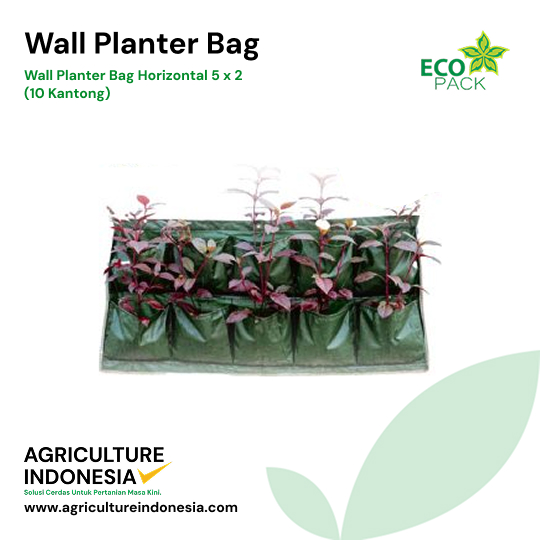 Wall Planter Bag Horizontal 5x2 (10 kantong)