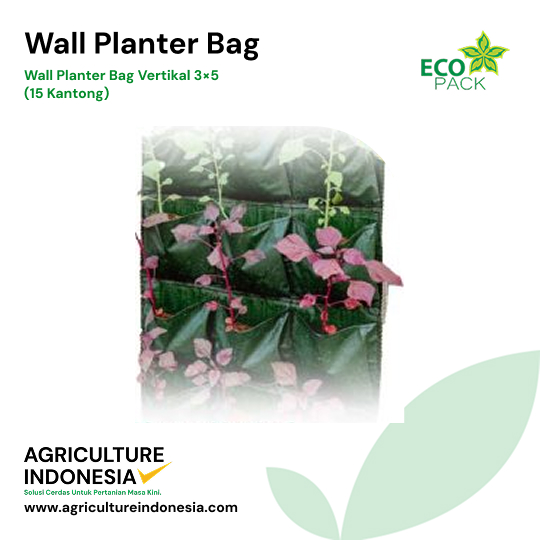 Wall Planter Bag Vertikal 3x5 (15 Kantong)