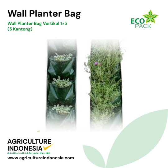 Wall Planter Bag Vertikal 1x5 (5 Kantong)