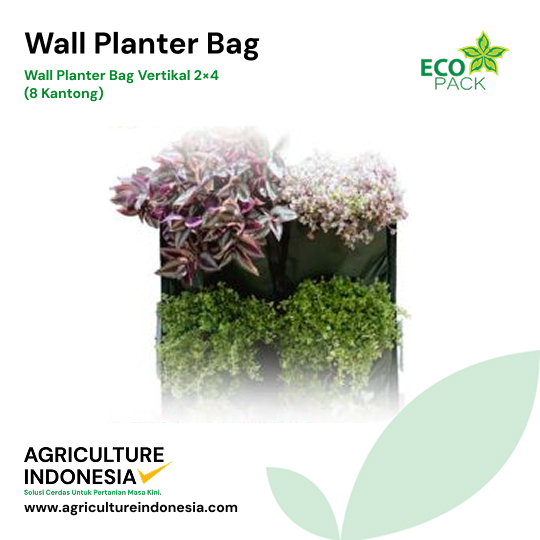 Wall Planter Bag Vertikal 2x4 (8 Kantong)